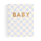Baby Book - Blue Check (Boxed)