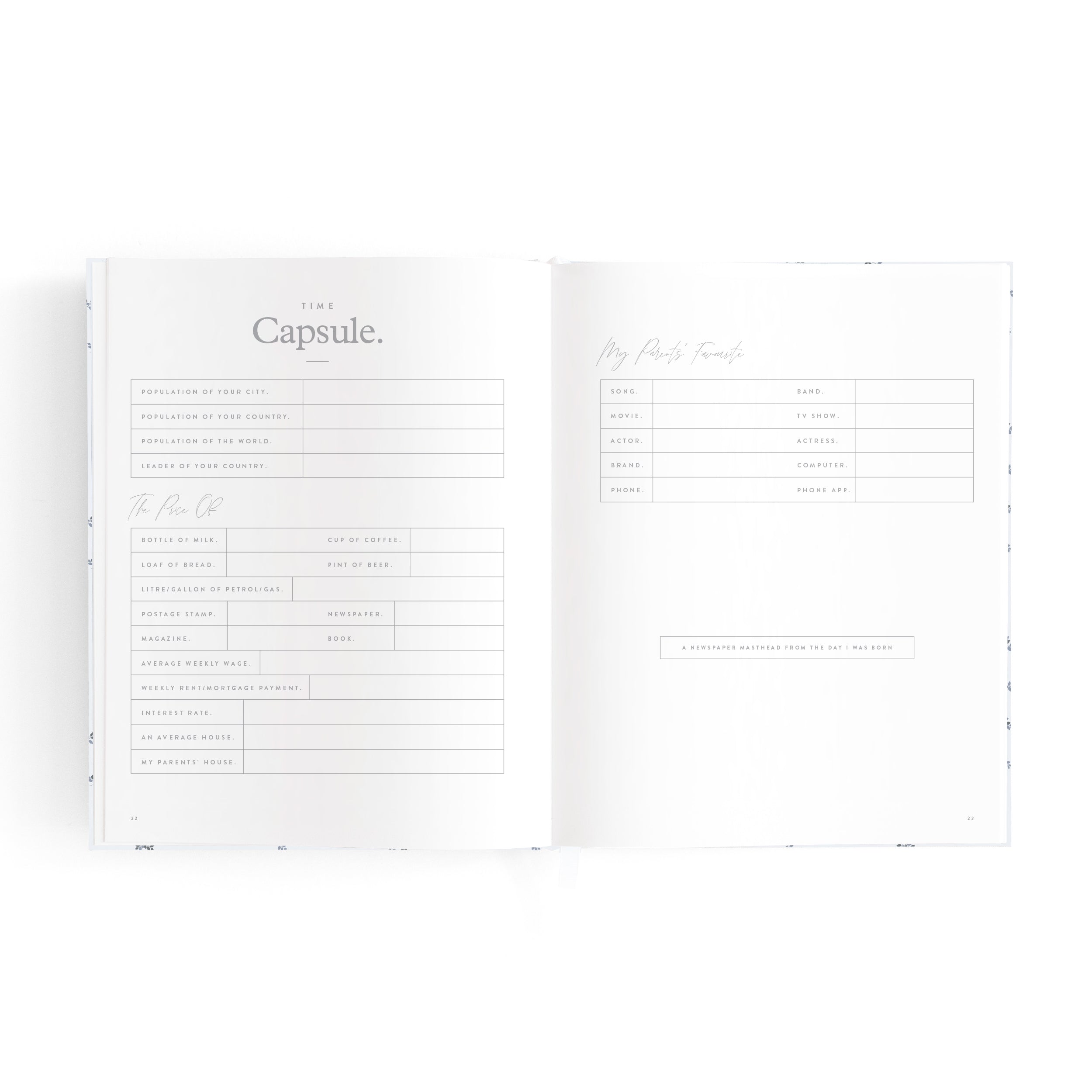Fox & Fallow Mini Baby Book - Bluebell