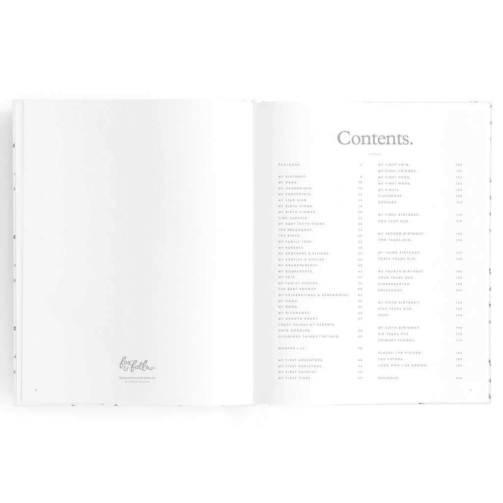 Fox & Fallow Baby Book - Bluebell