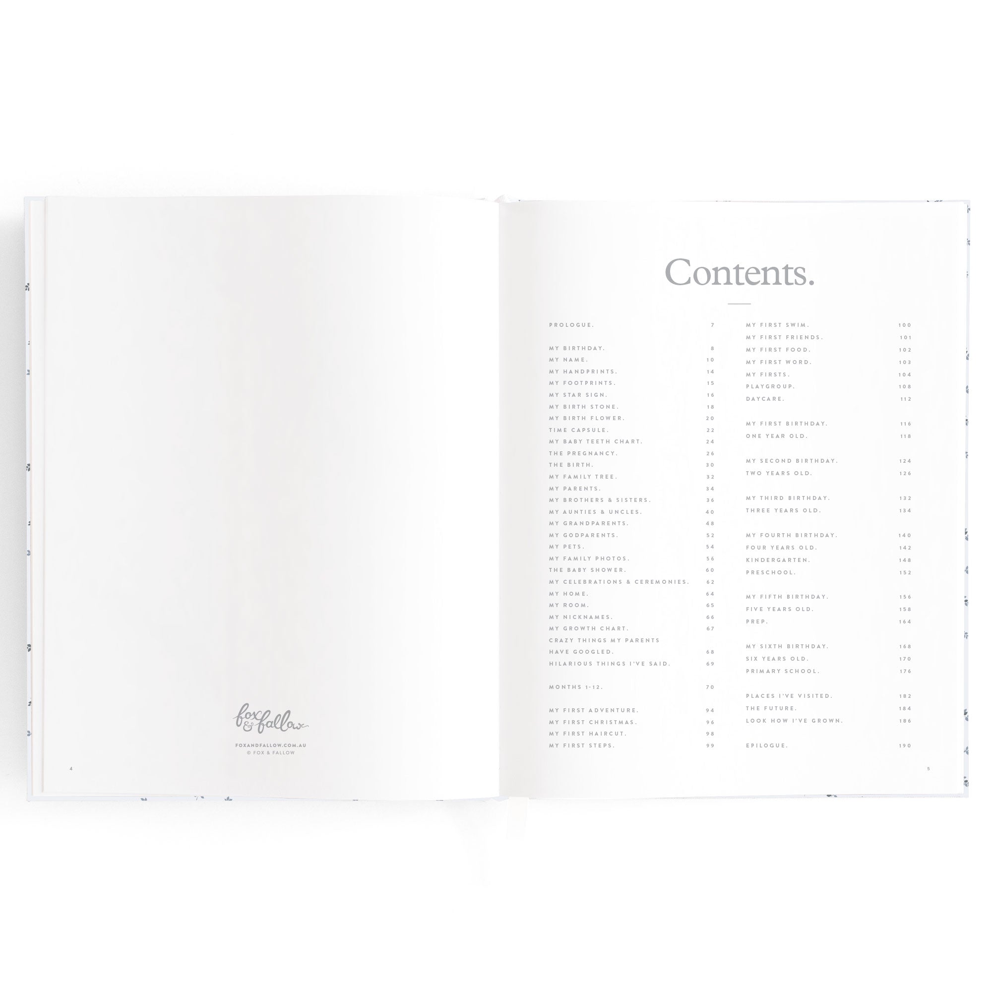 Fox & Fallow Baby Book - Bluebell