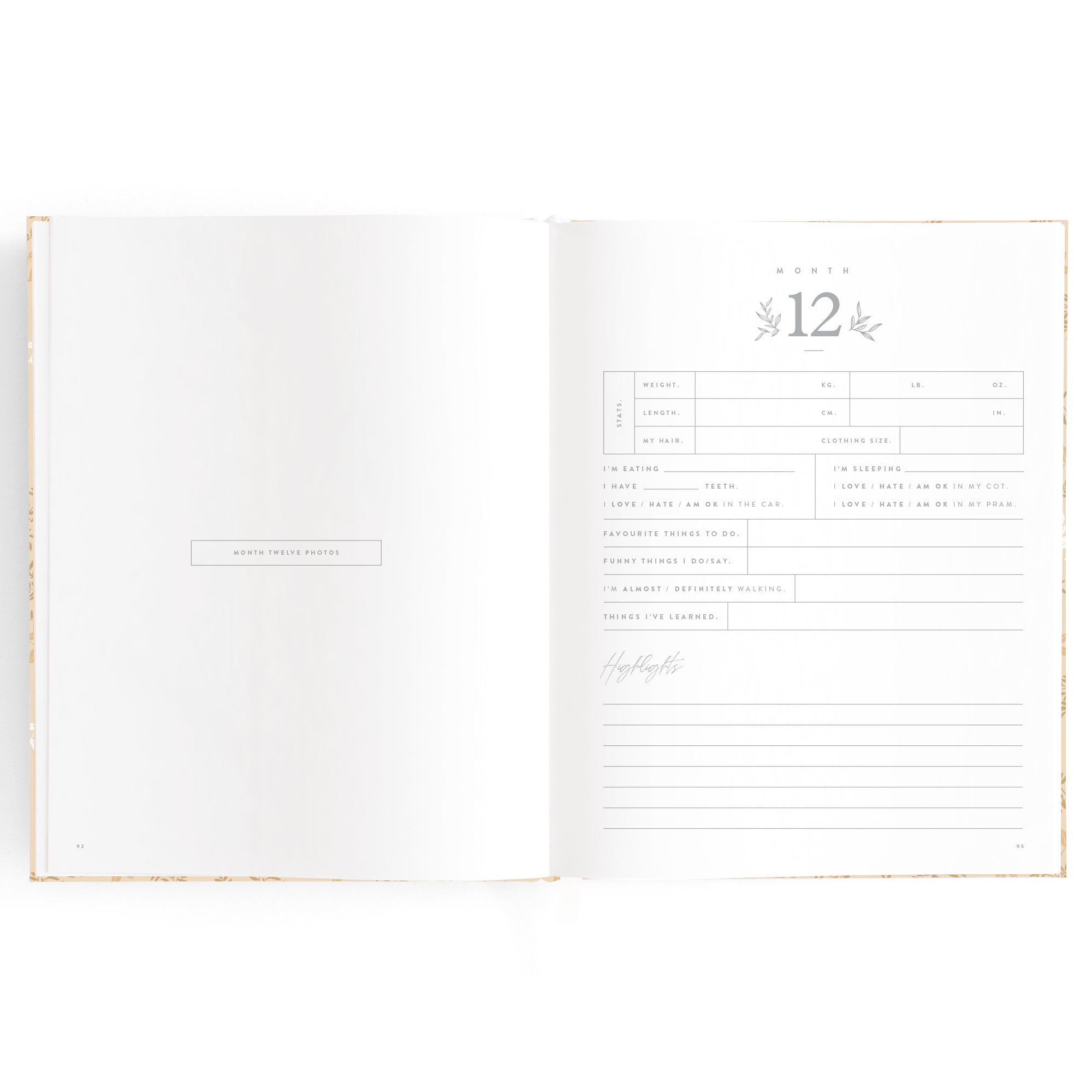 Fox & Fallow Baby Book - Cedarwood