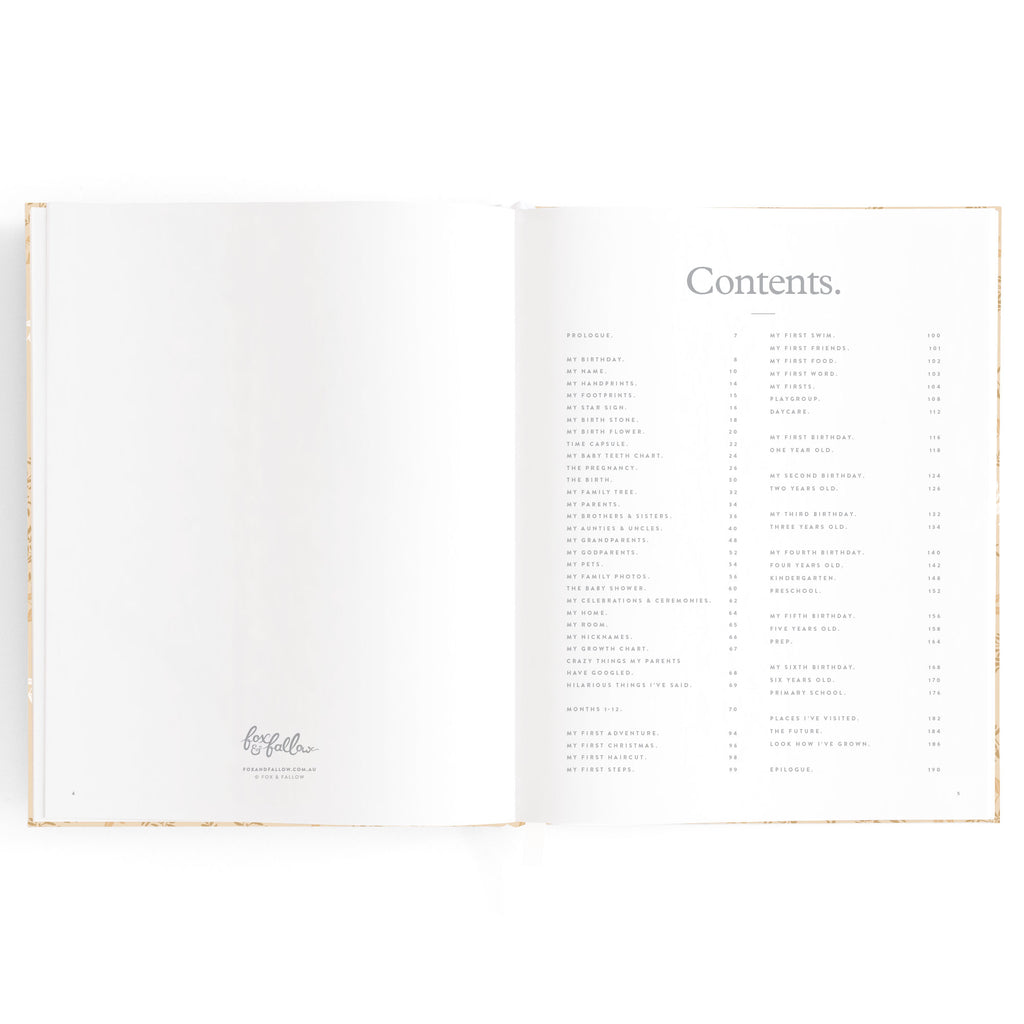 Fox & Fallow Baby Book - Cedarwood