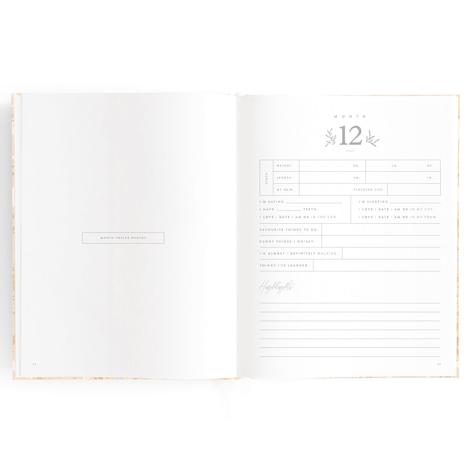 Fox & Fallow Baby Book - Forest Friends Maple