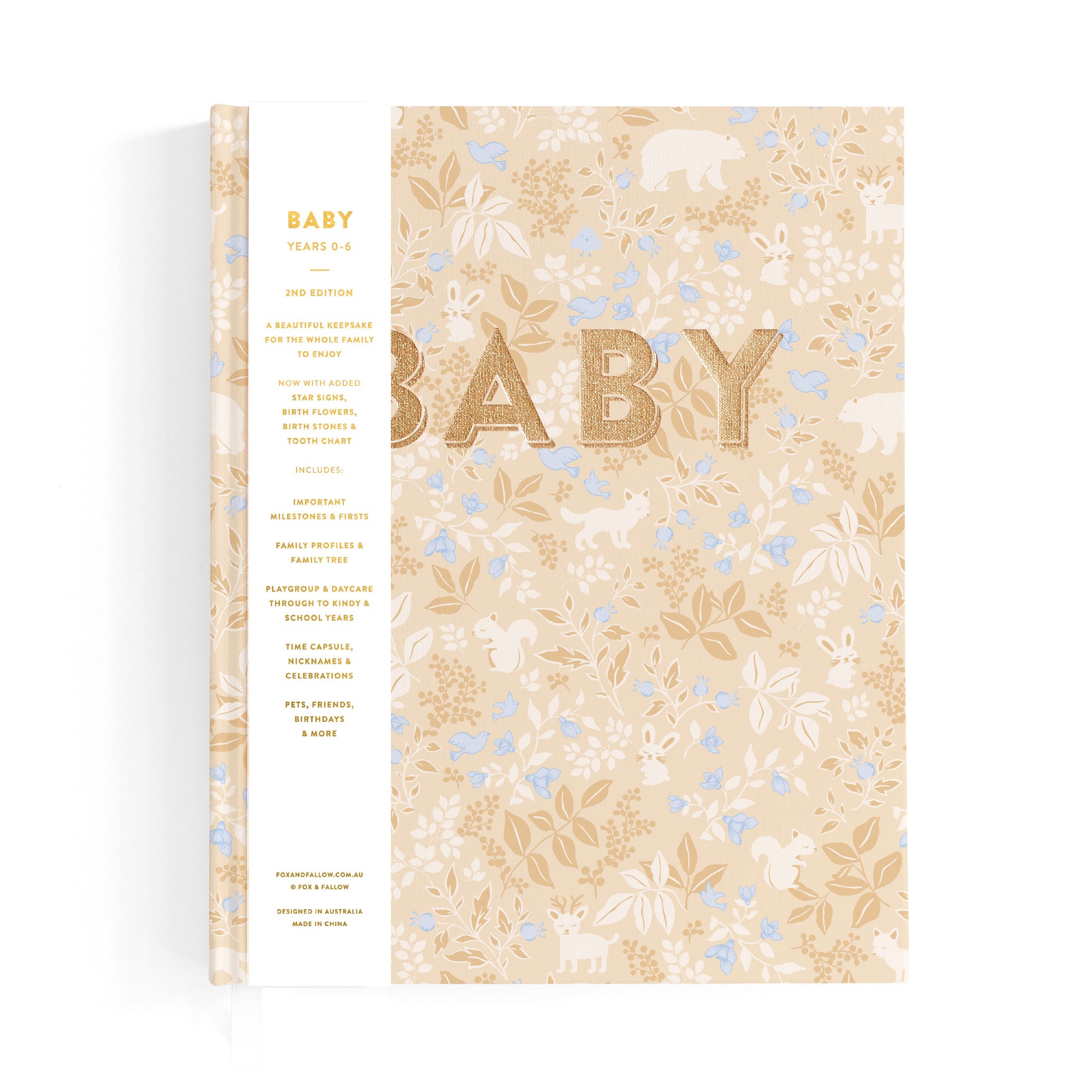 Fox & Fallow Baby Book - Forest Friends Maple