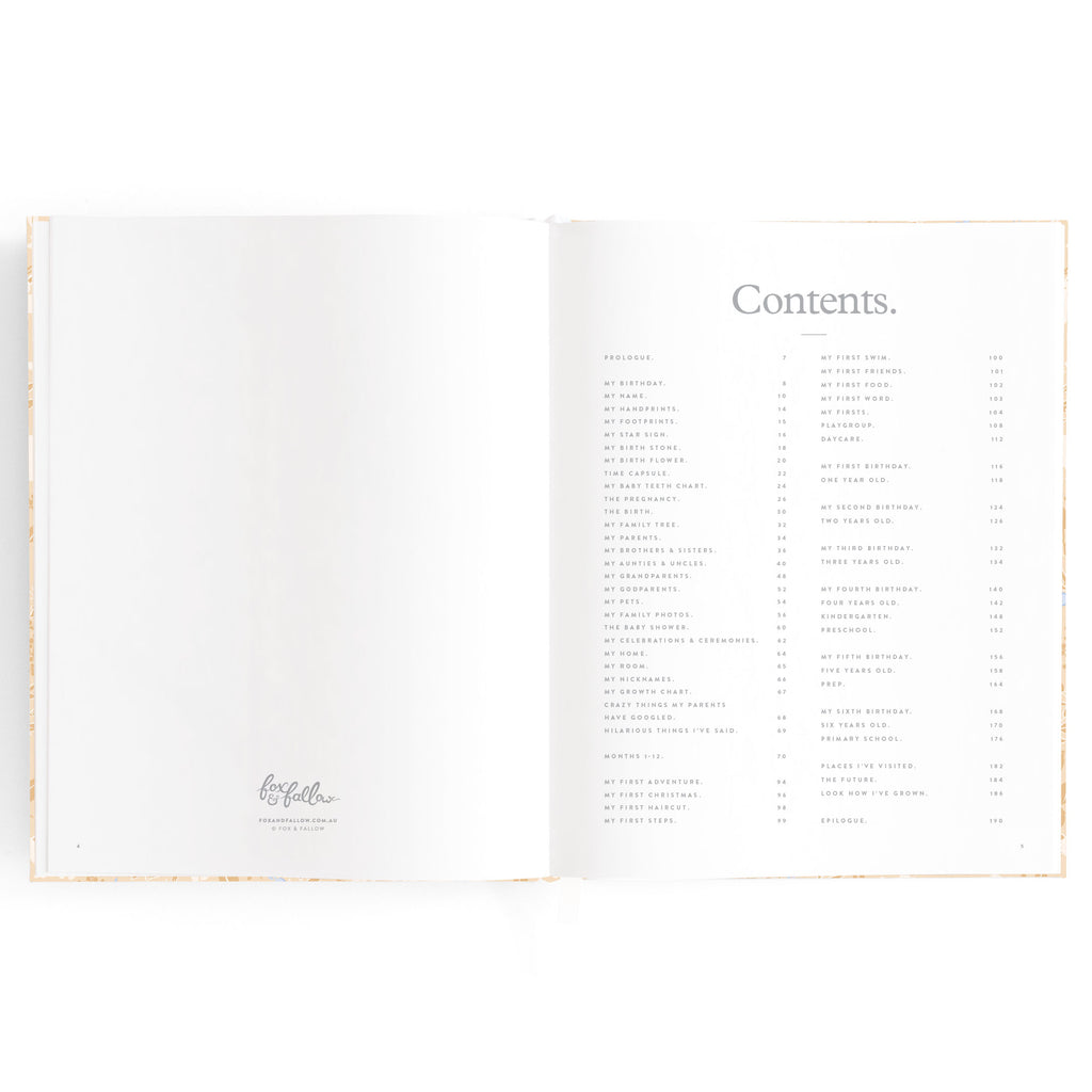 Fox & Fallow Baby Book - Forest Friends Maple