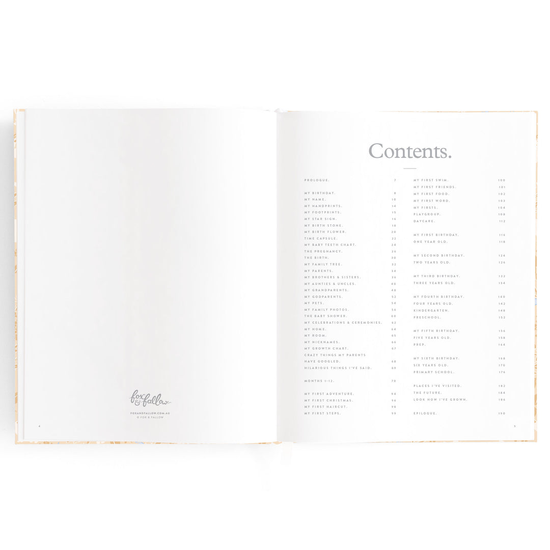 Fox & Fallow Baby Book - Forest Friends Maple