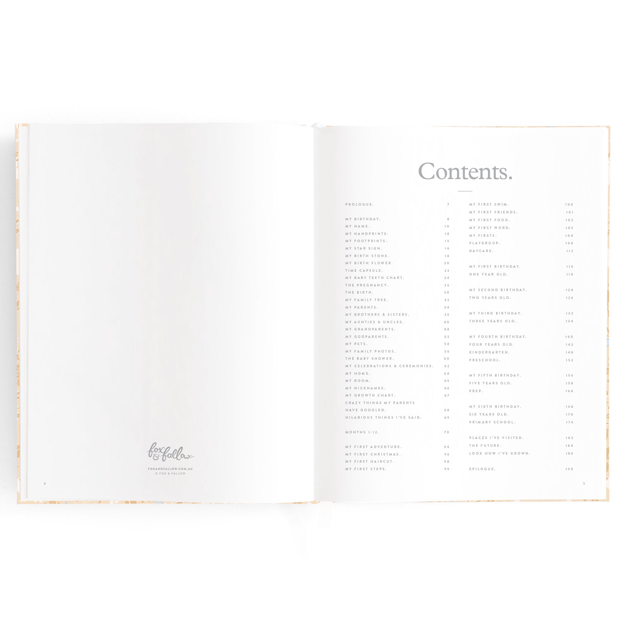 Fox & Fallow Baby Book - Forest Friends Maple