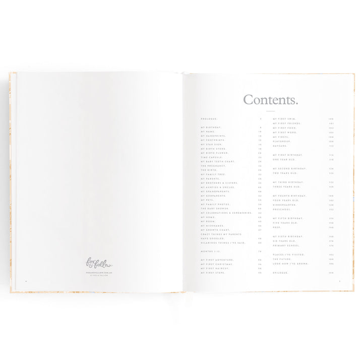 Fox & Fallow Baby Book - Forest Friends Maple