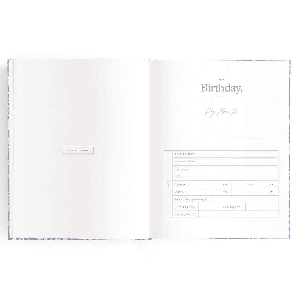 Fox & Fallow Baby Book - Forest Friends Cornflower
