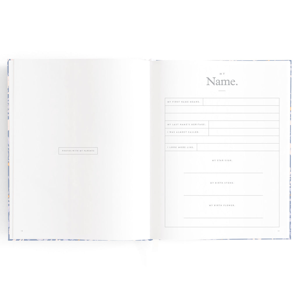 Fox & Fallow Baby Book - Forest Friends Cornflower