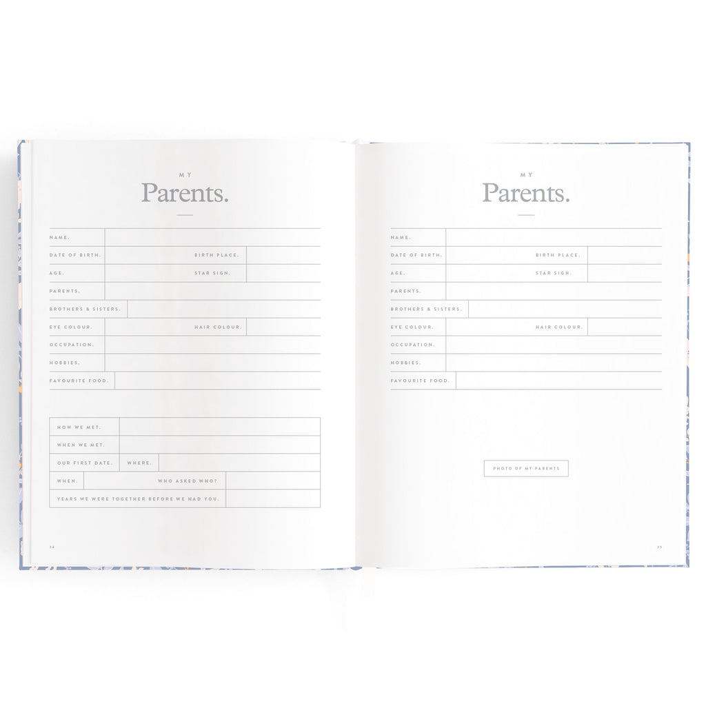 Fox & Fallow Baby Book - Forest Friends Cornflower