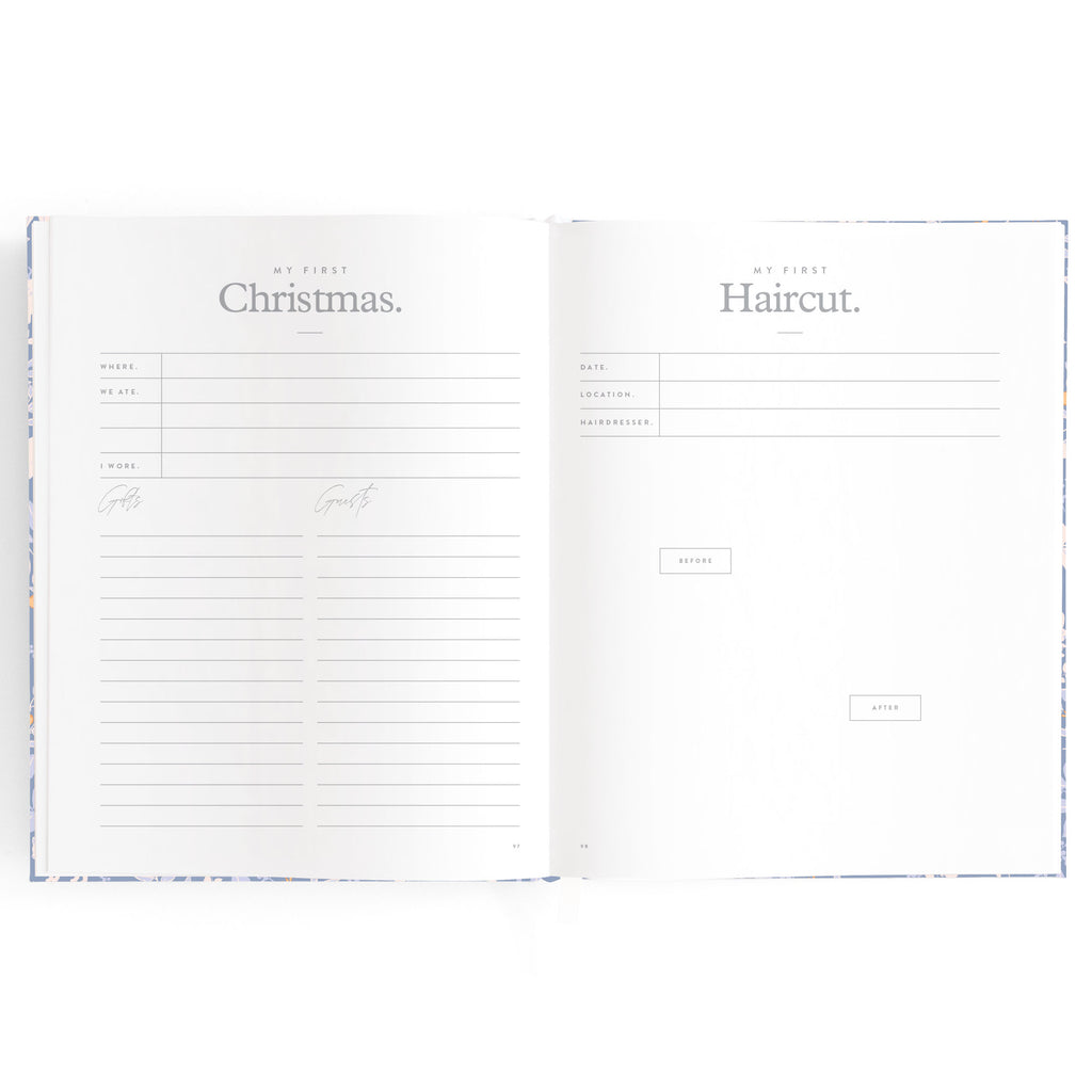 Fox & Fallow Baby Book - Forest Friends Cornflower
