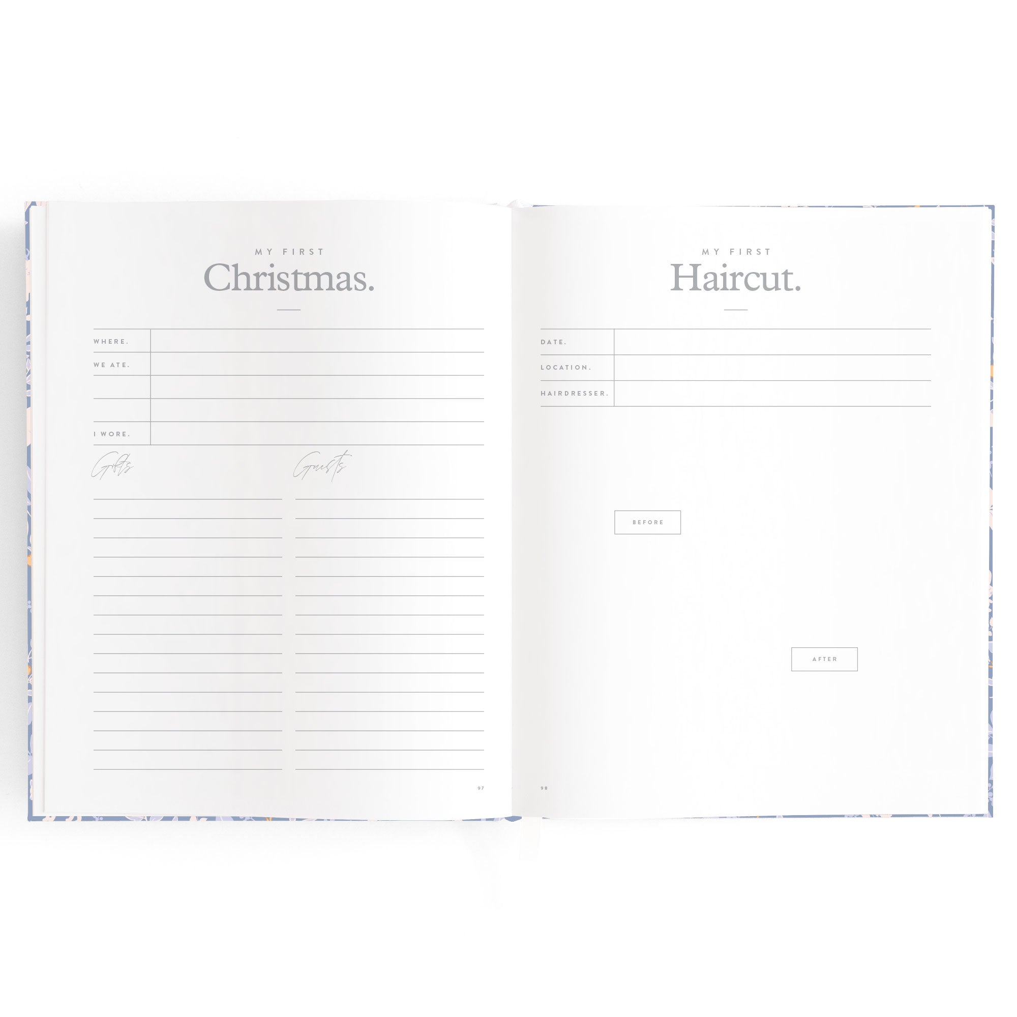 Fox & Fallow Baby Book - Forest Friends Cornflower
