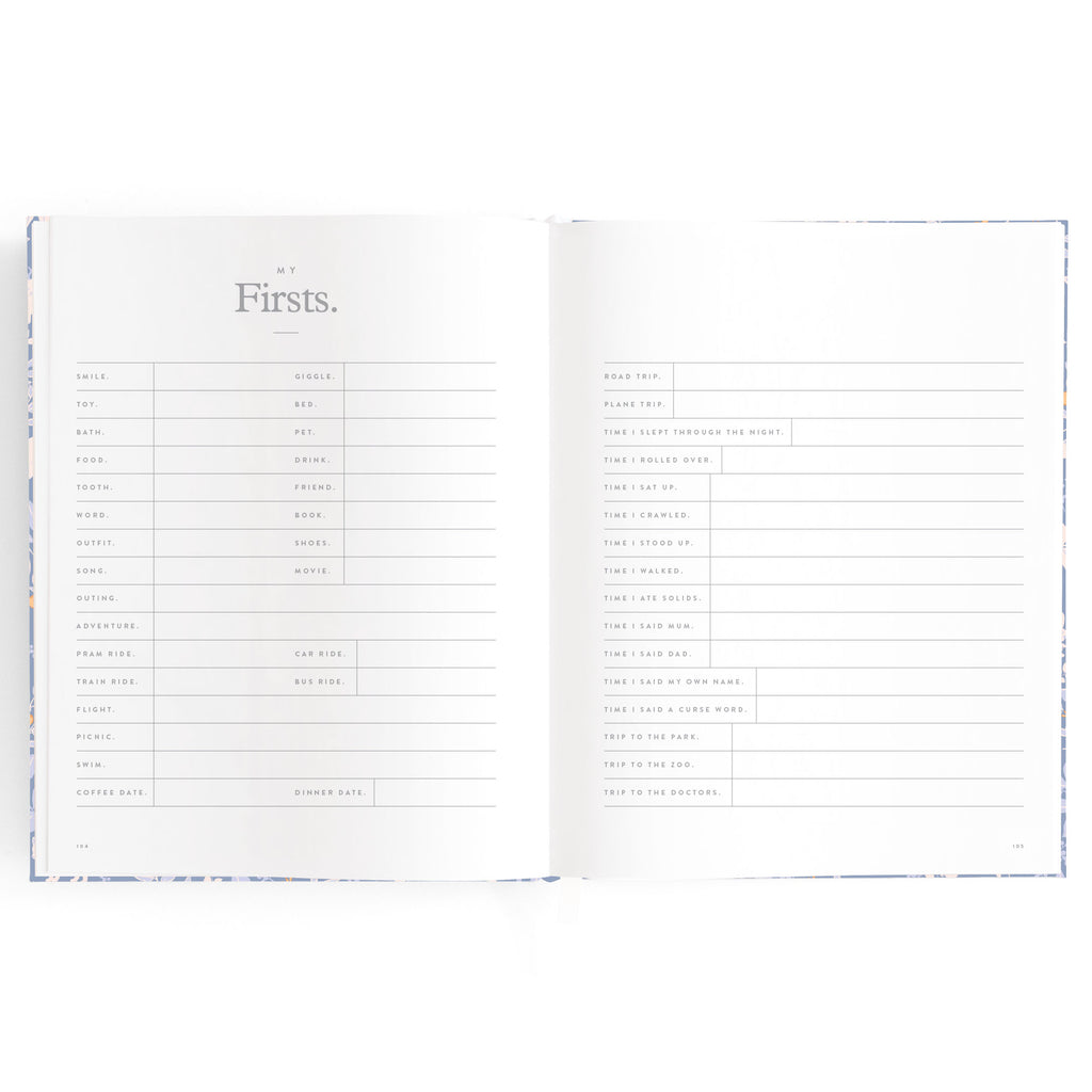Fox & Fallow Baby Book - Forest Friends Cornflower