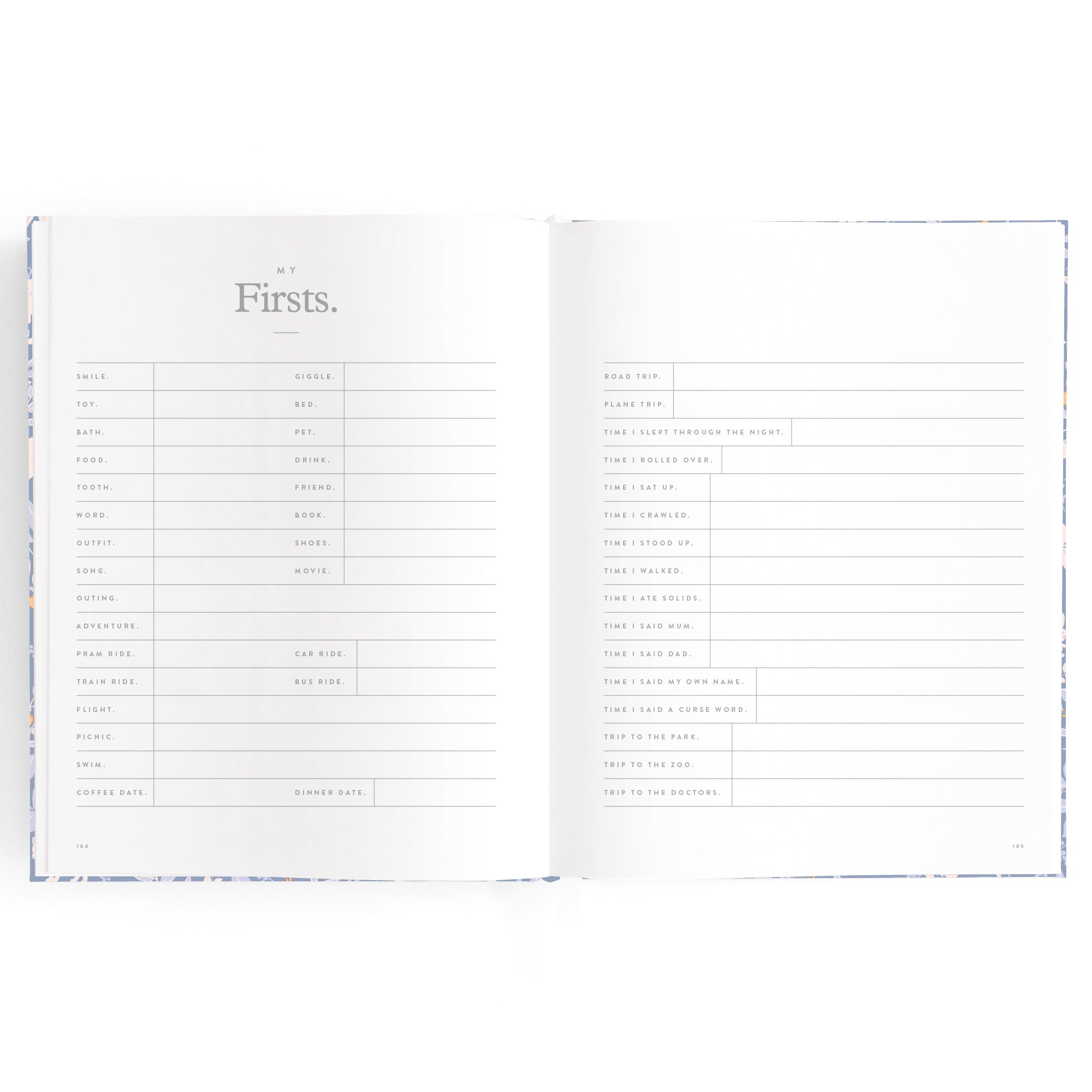 Fox & Fallow Baby Book - Forest Friends Cornflower