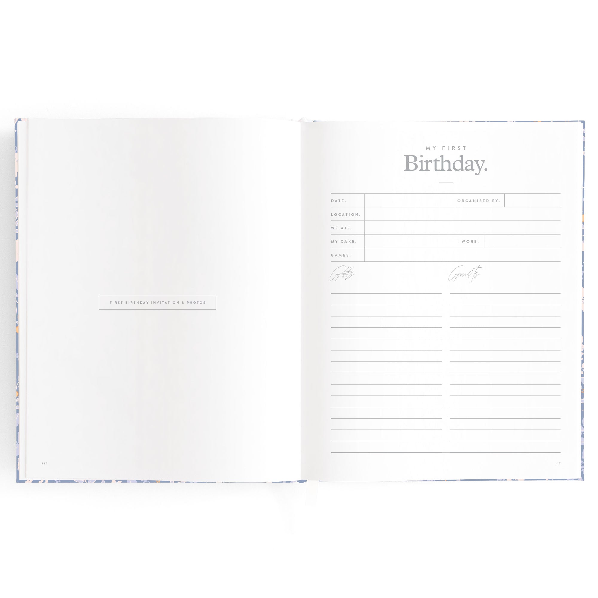 Fox & Fallow Baby Book - Forest Friends Cornflower