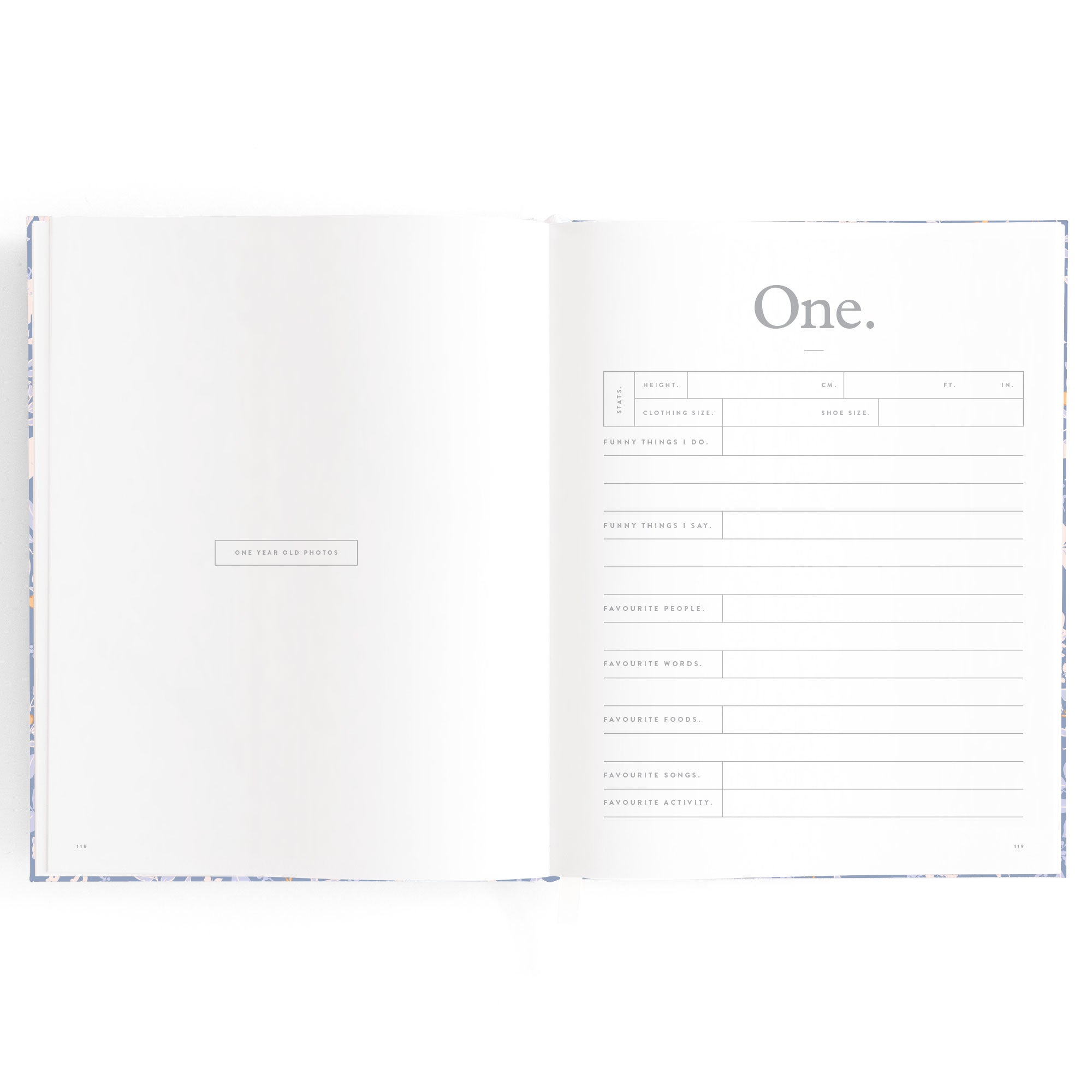 Fox & Fallow Baby Book - Forest Friends Cornflower