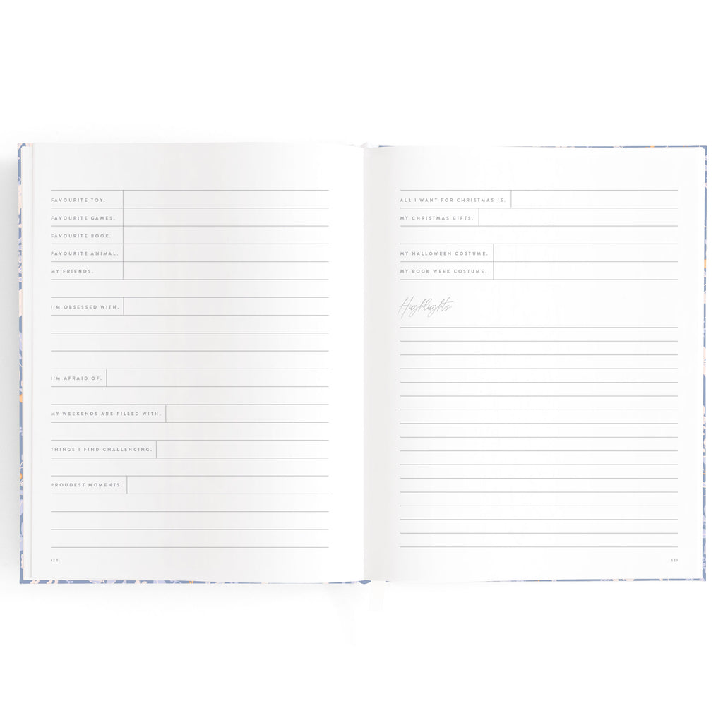 Fox & Fallow Baby Book - Forest Friends Cornflower