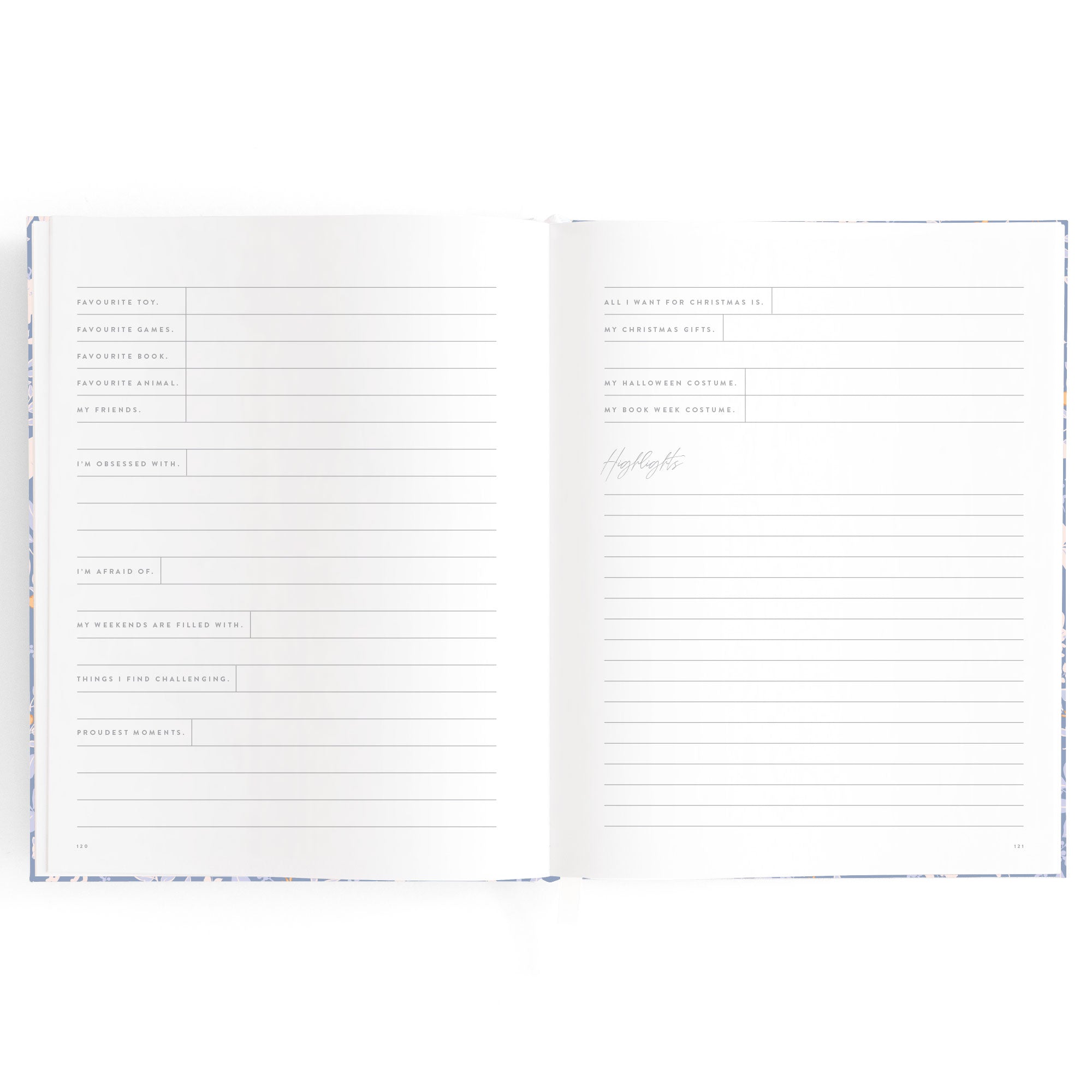 Fox & Fallow Baby Book - Forest Friends Cornflower