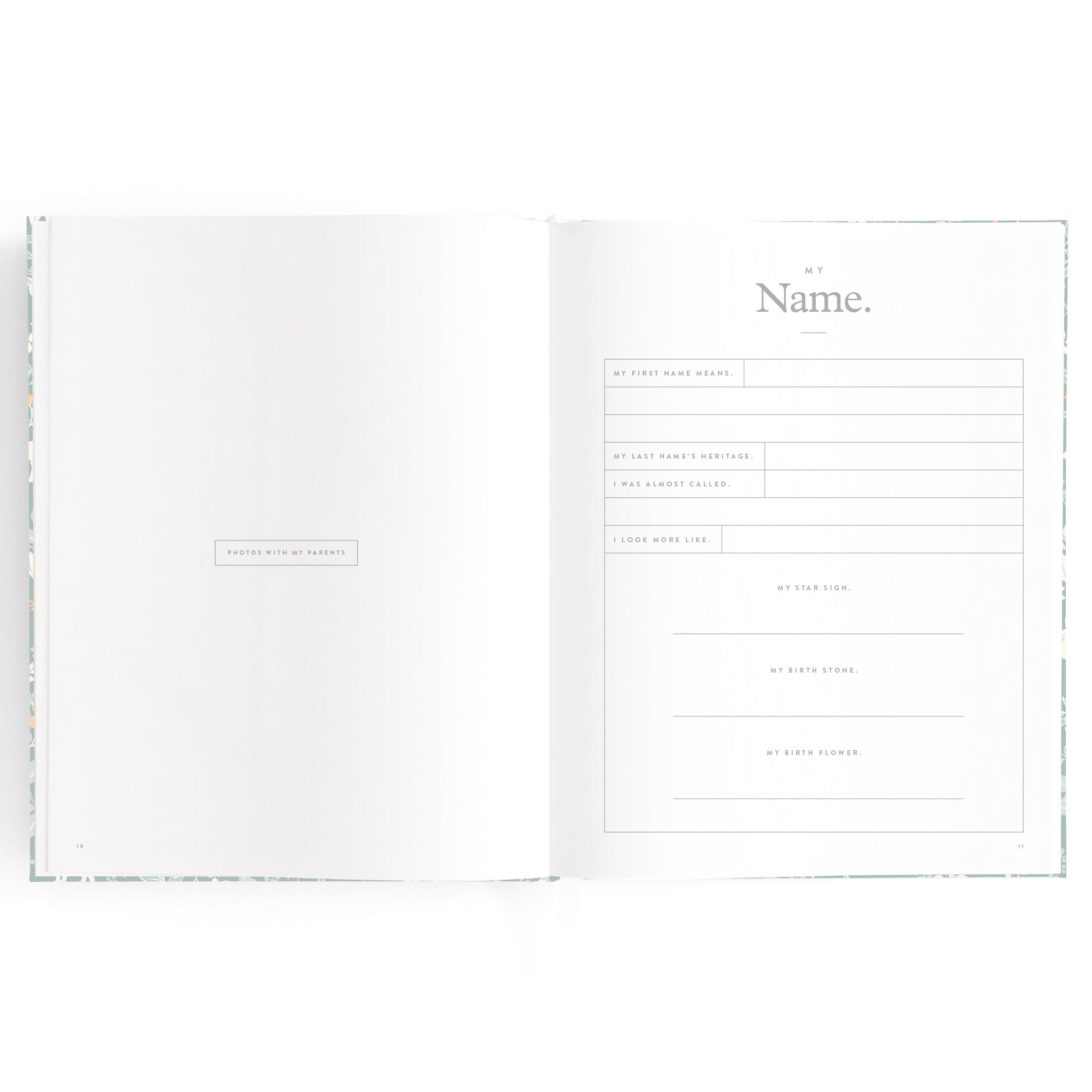 Fox & Fallow Baby Book - Forest Friends Sage