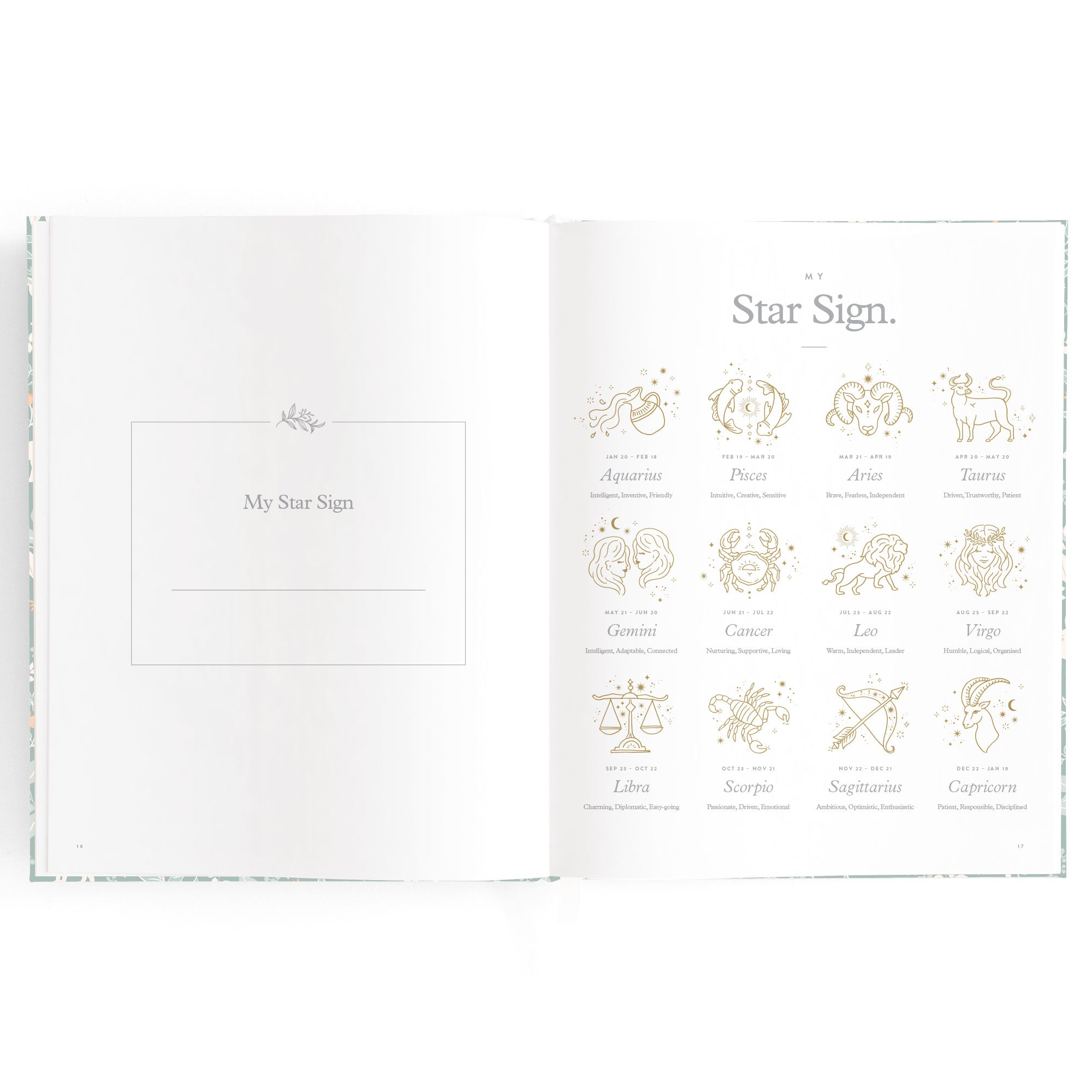 Fox & Fallow Baby Book - Forest Friends Sage