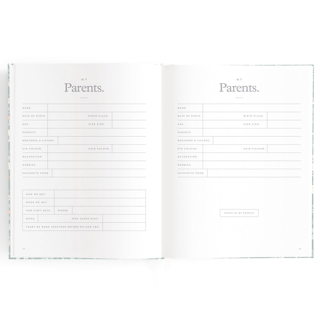 Fox & Fallow Baby Book - Forest Friends Sage
