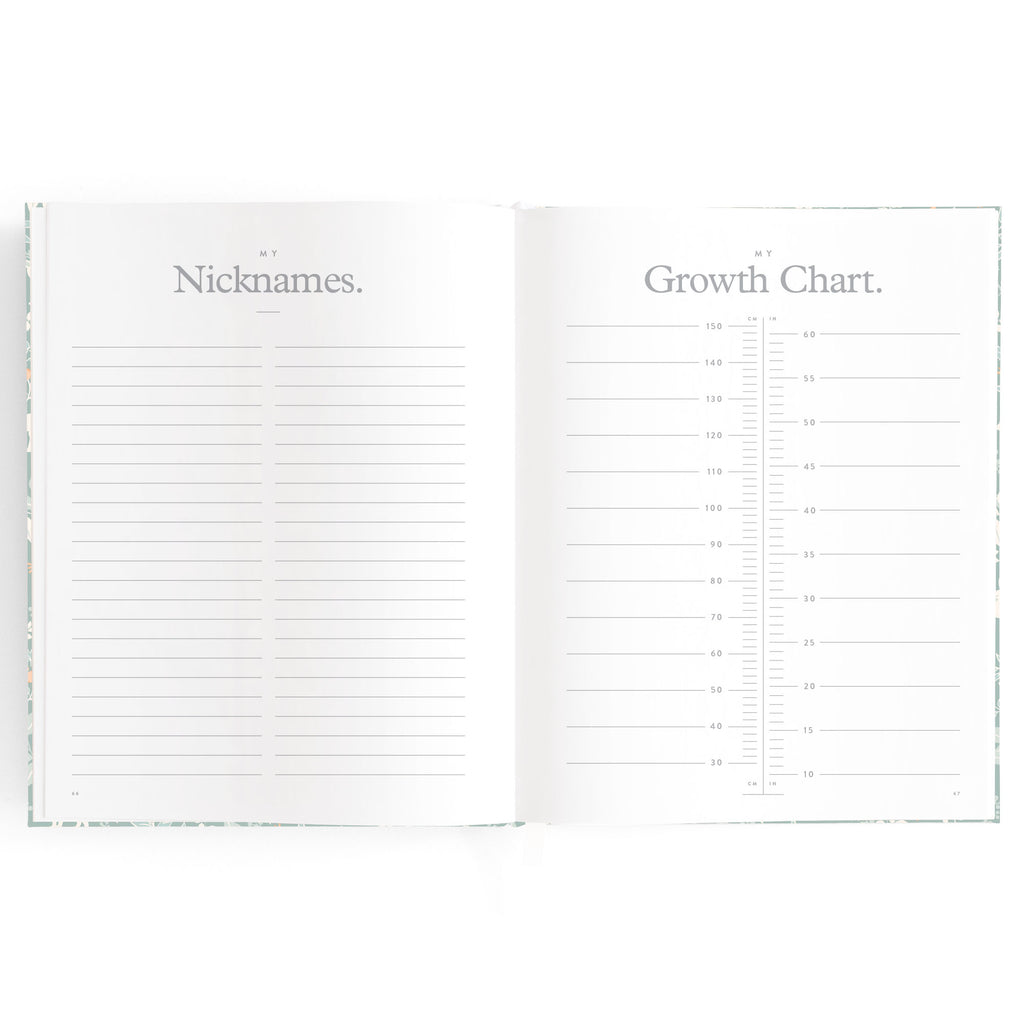 Fox & Fallow Baby Book - Forest Friends Sage
