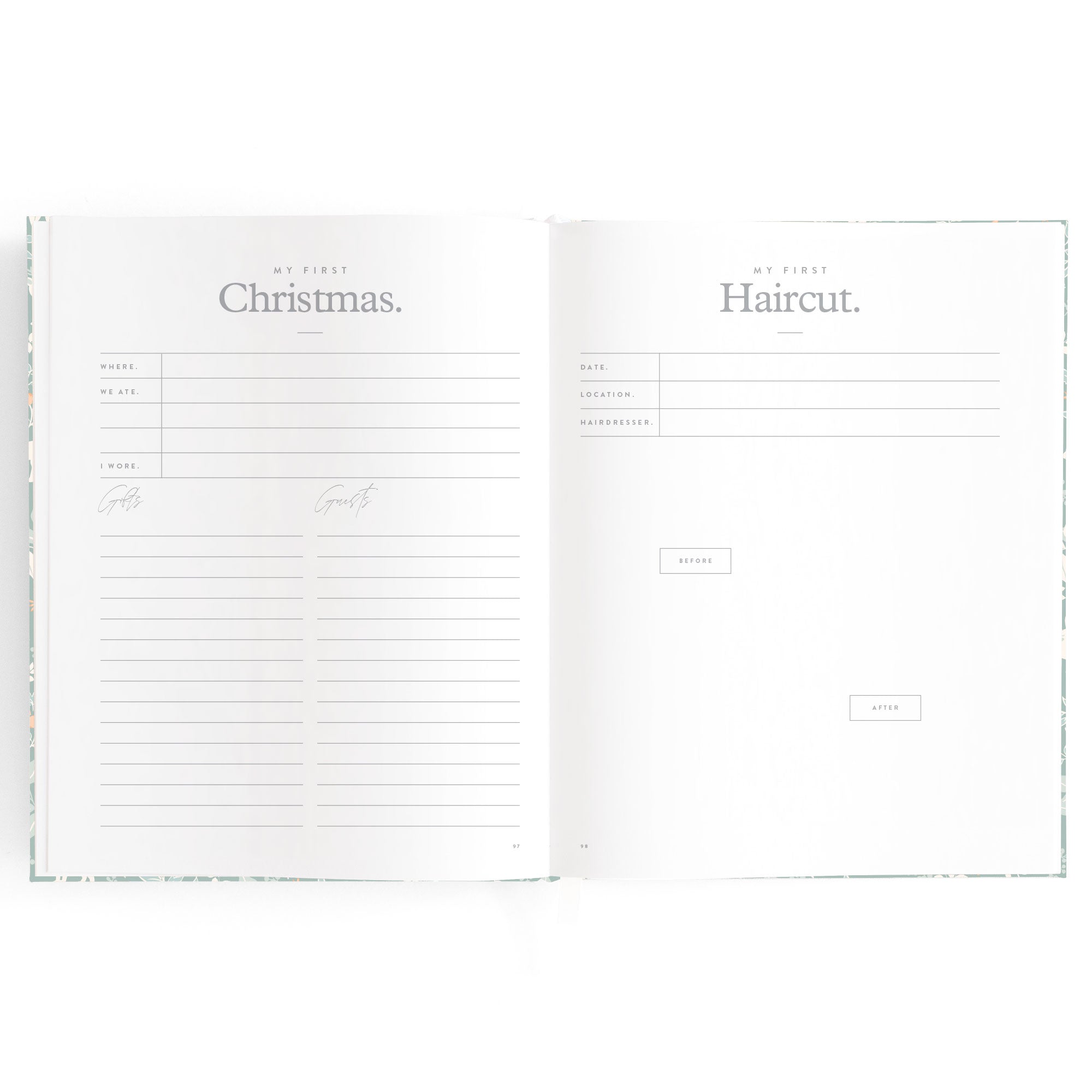 Fox & Fallow Baby Book - Forest Friends Sage