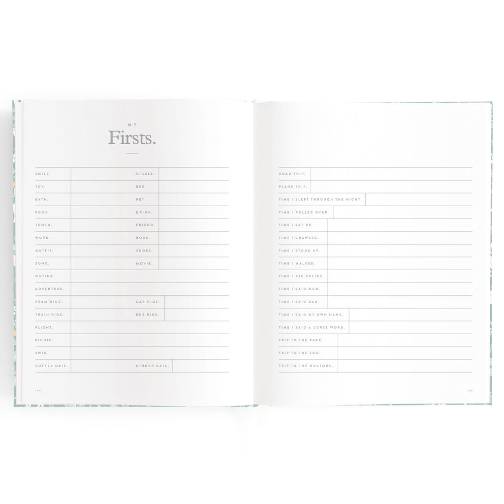 Fox & Fallow Baby Book - Forest Friends Sage