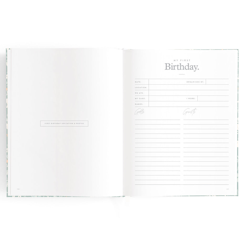 Fox & Fallow Baby Book - Forest Friends Sage