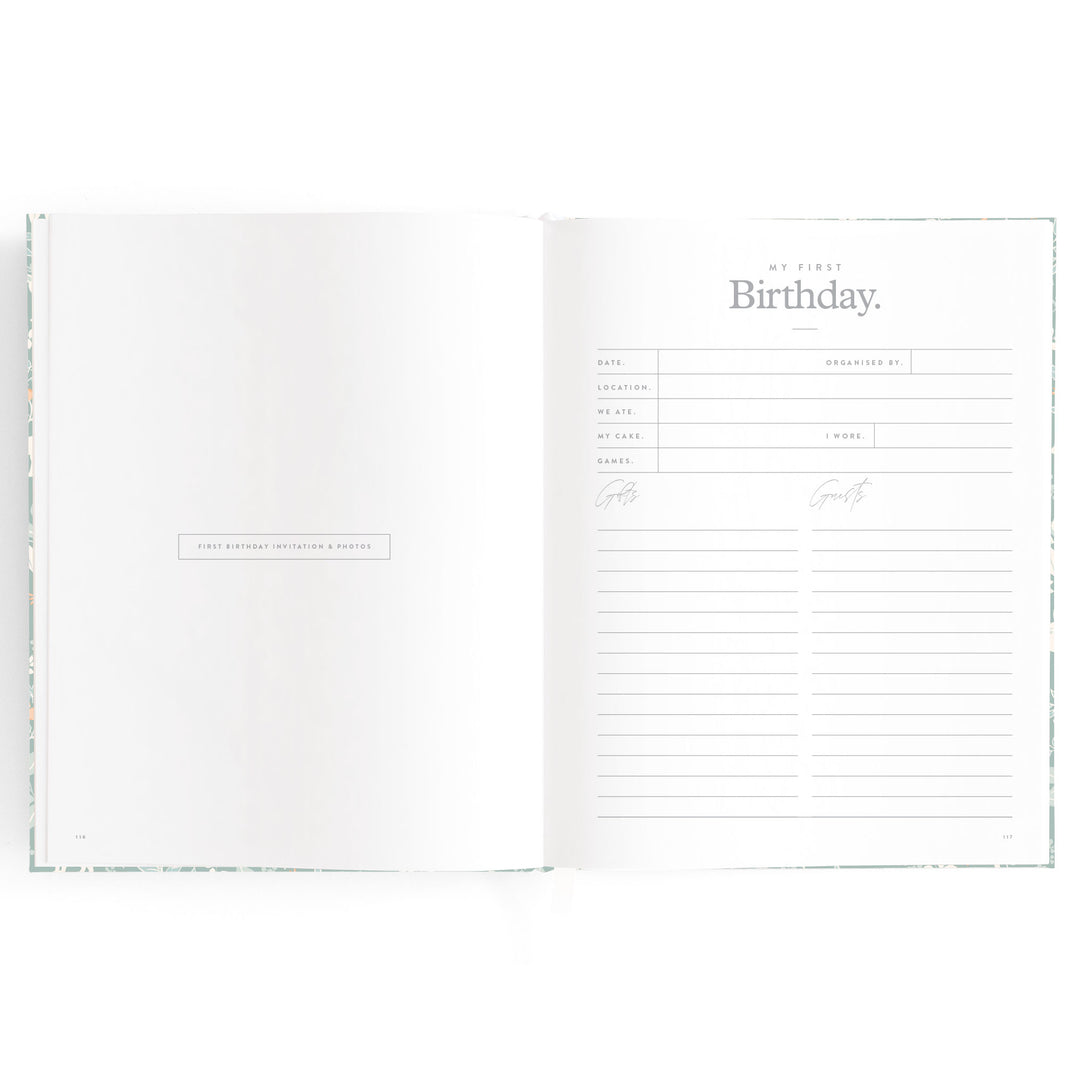 Fox & Fallow Baby Book - Forest Friends Sage