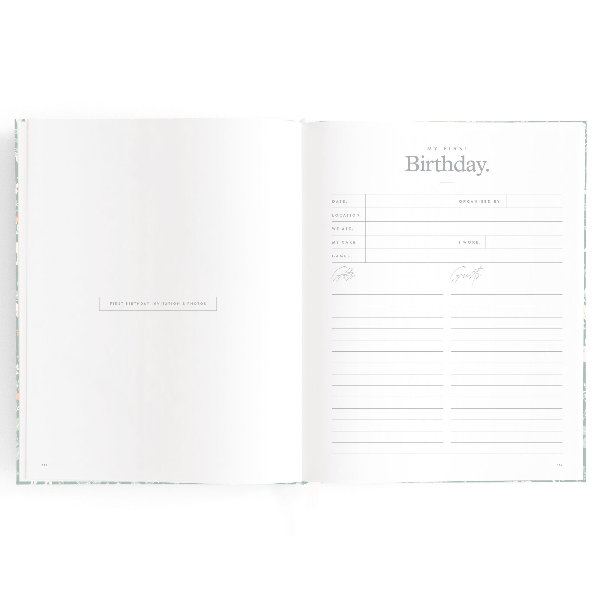 Fox & Fallow Baby Book - Forest Friends Sage