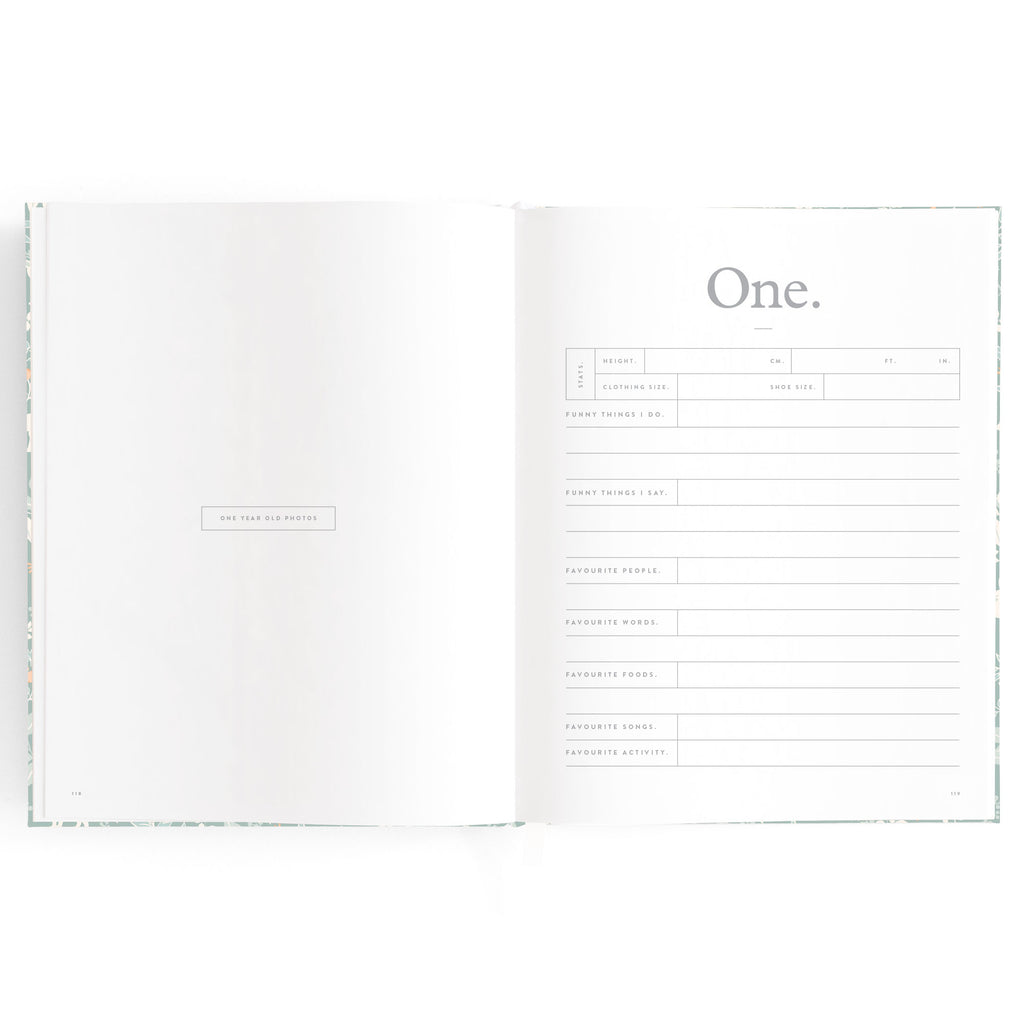 Fox & Fallow Baby Book - Forest Friends Sage