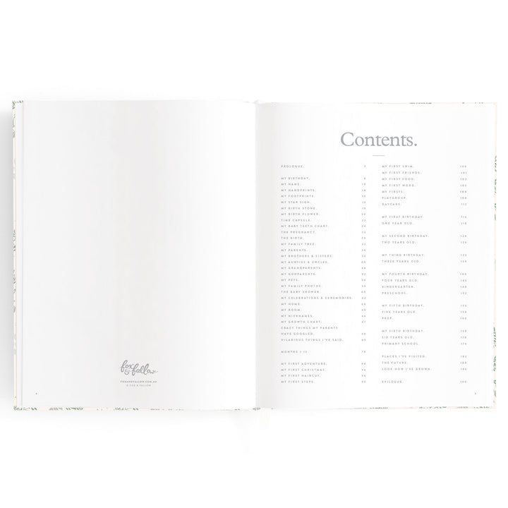 Fox & Fallow Baby Book - Cypress