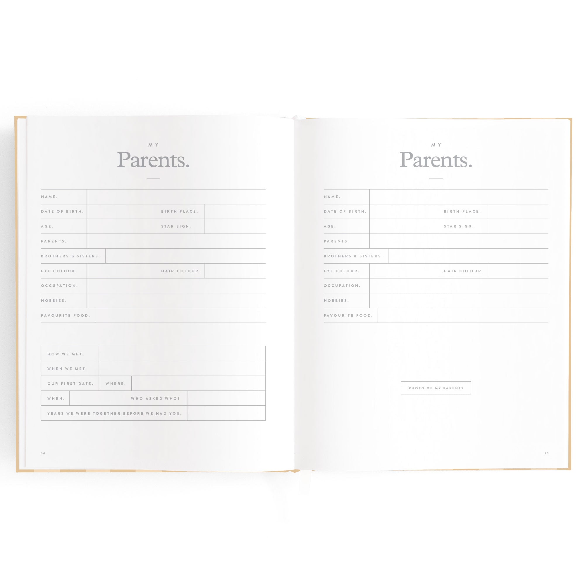 Fox & Fallow Baby Book - Coffee Stripe