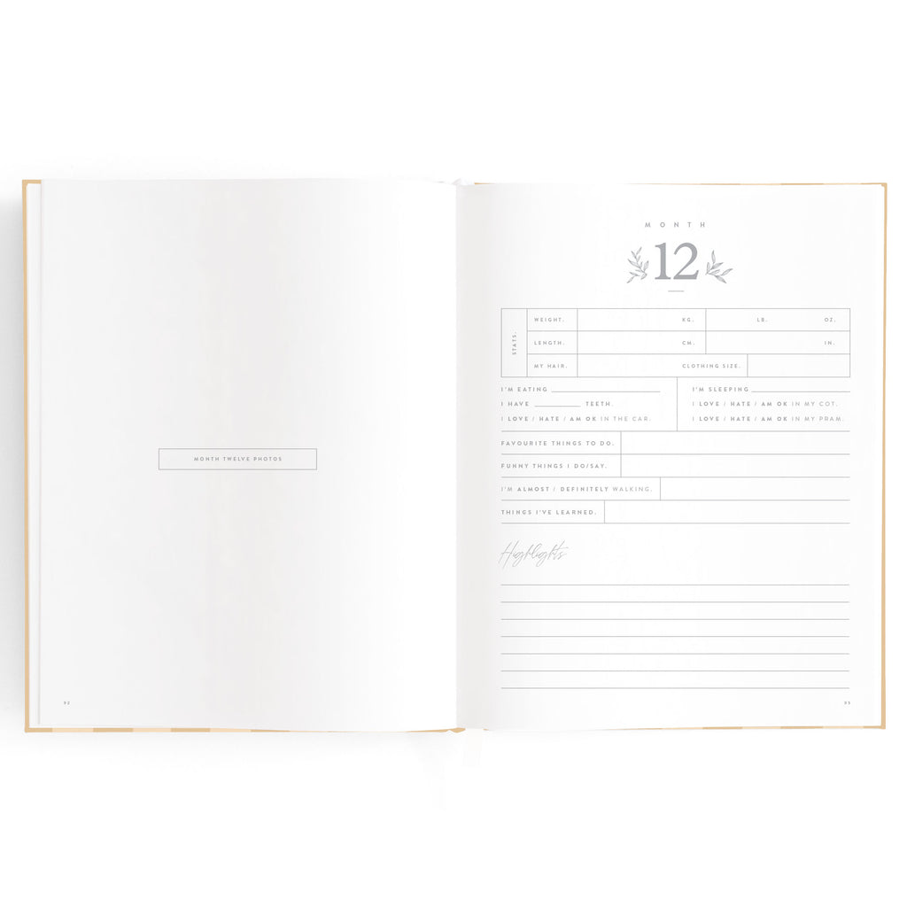 Fox & Fallow Baby Book - Coffee Stripe