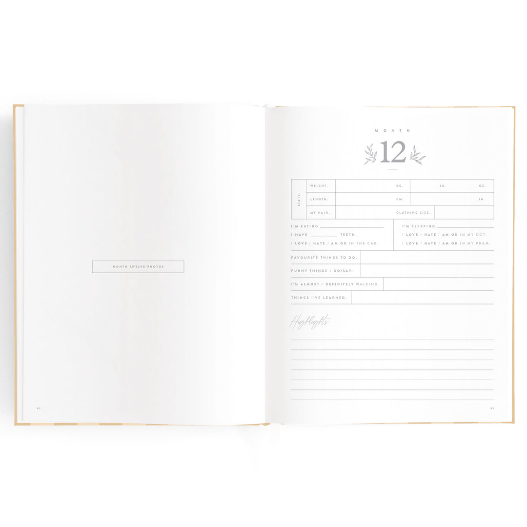 Fox & Fallow Baby Book - Coffee Stripe