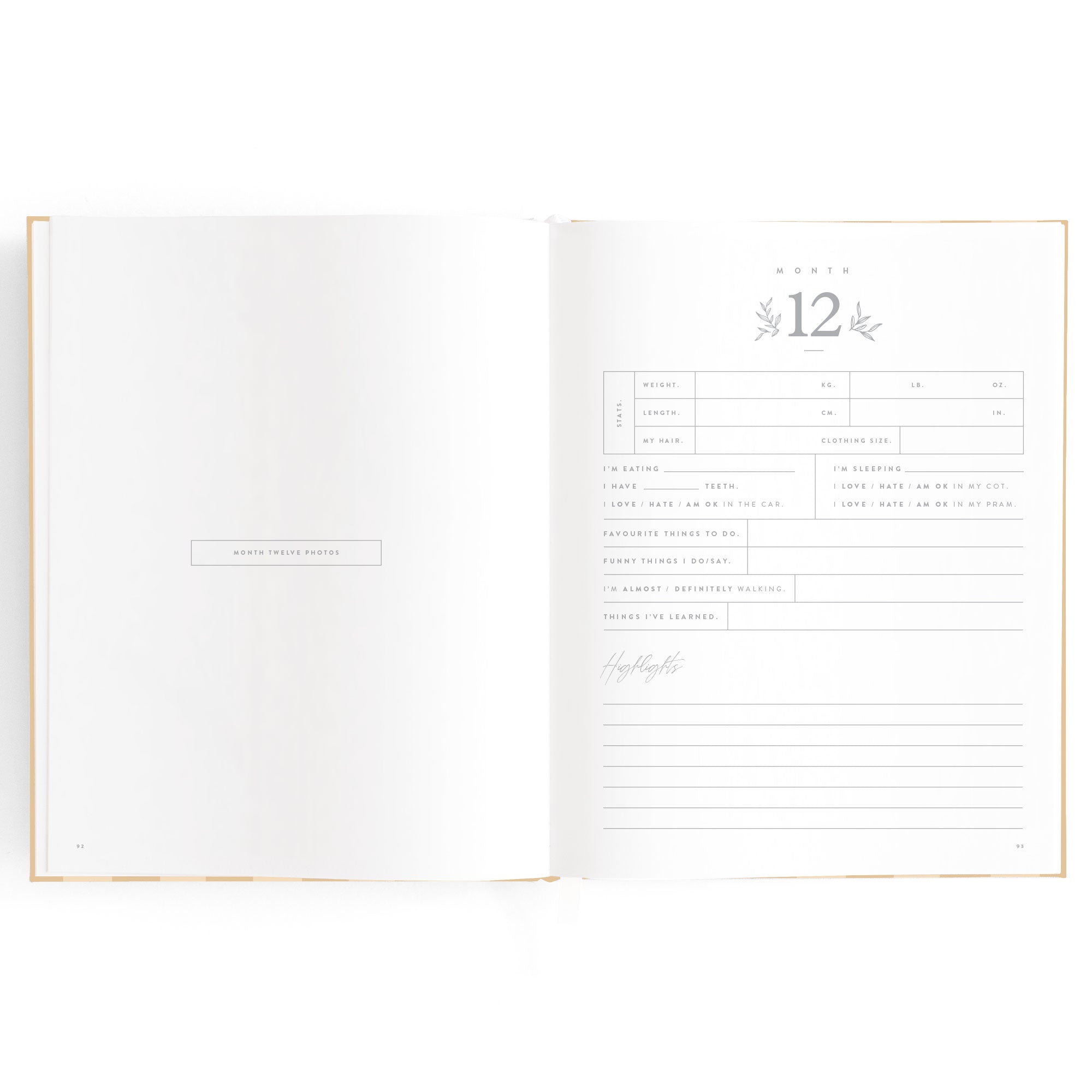 Fox & Fallow Baby Book - Coffee Stripe
