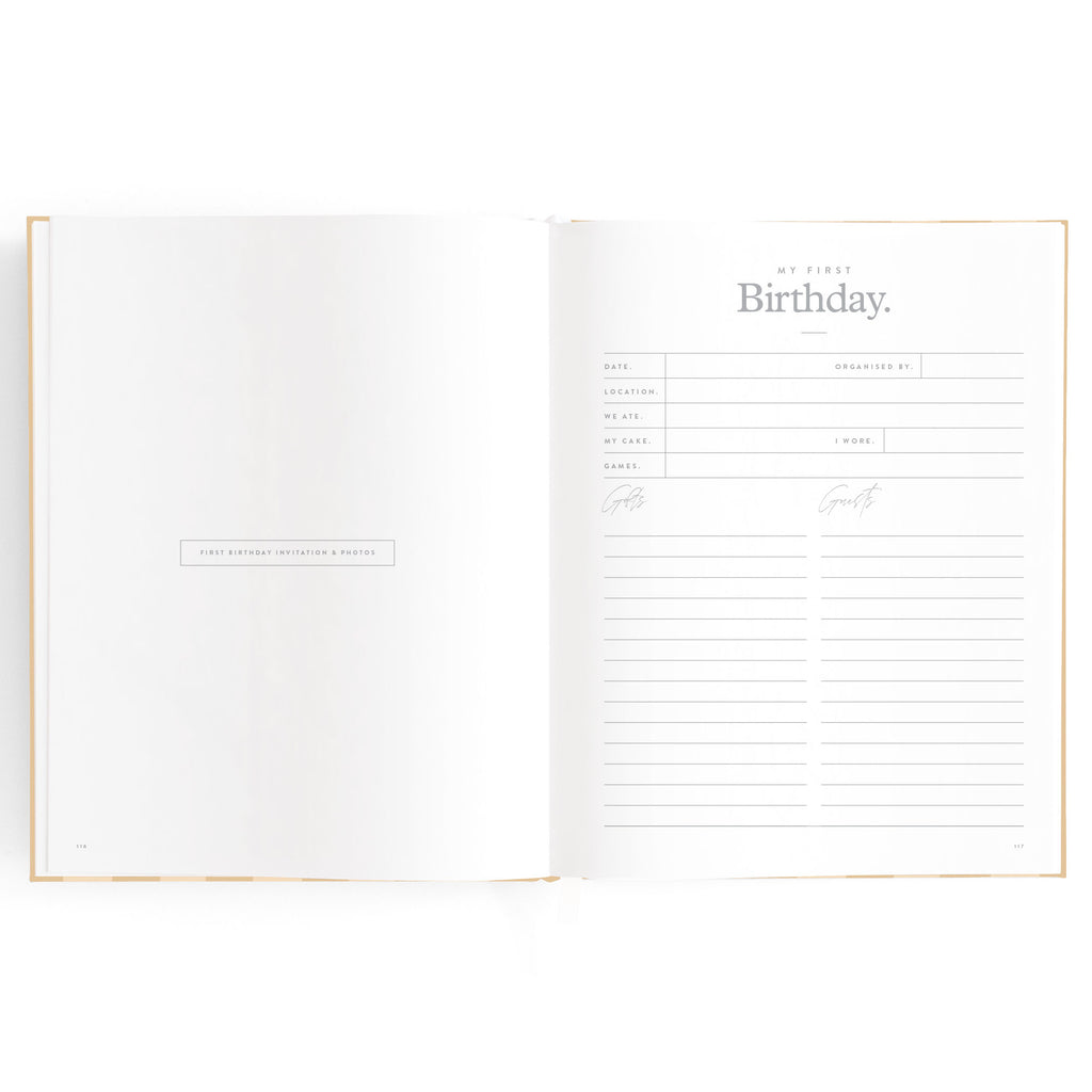 Fox & Fallow Baby Book - Coffee Stripe