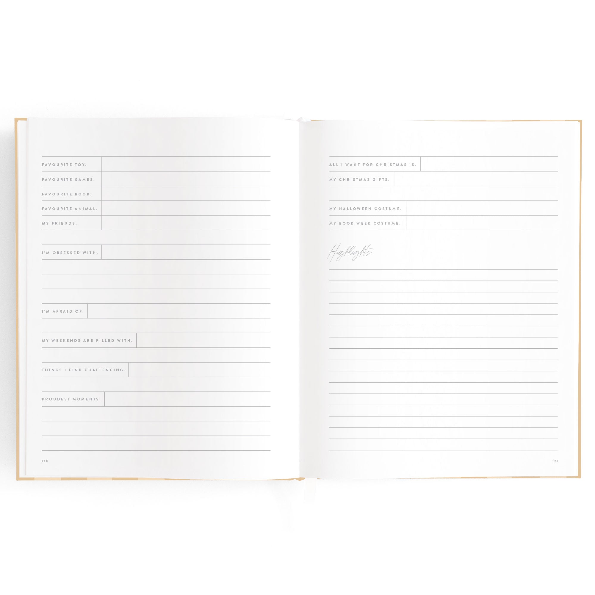 Fox & Fallow Baby Book - Coffee Stripe