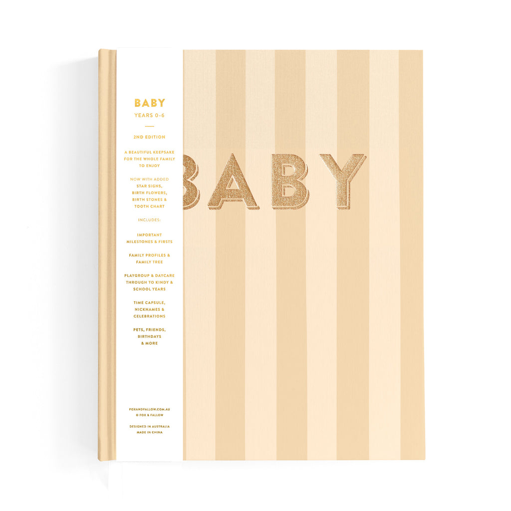 Fox & Fallow Baby Book - Coffee Stripe