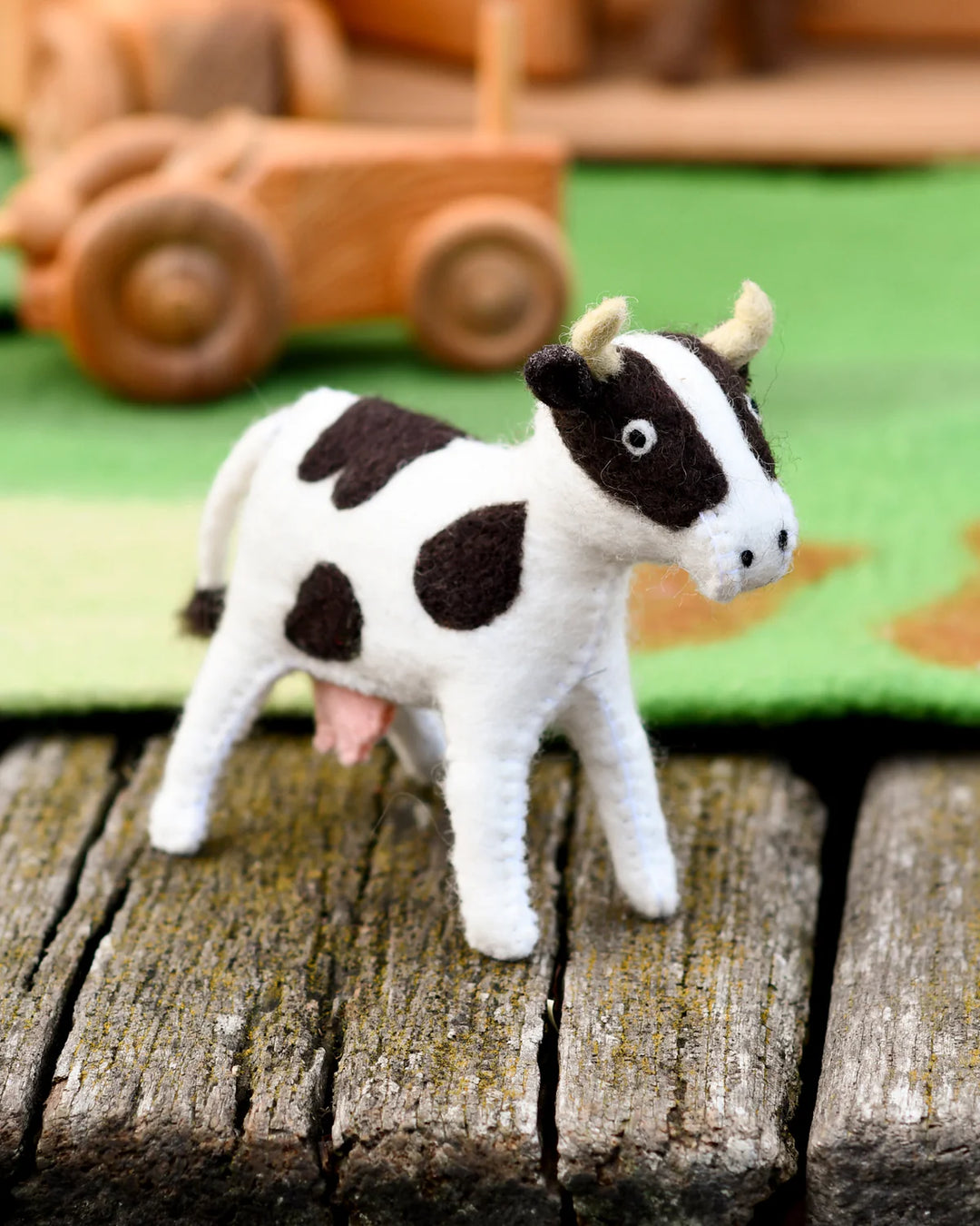 Tara Treasures Felt Cow Farm Animal Toy