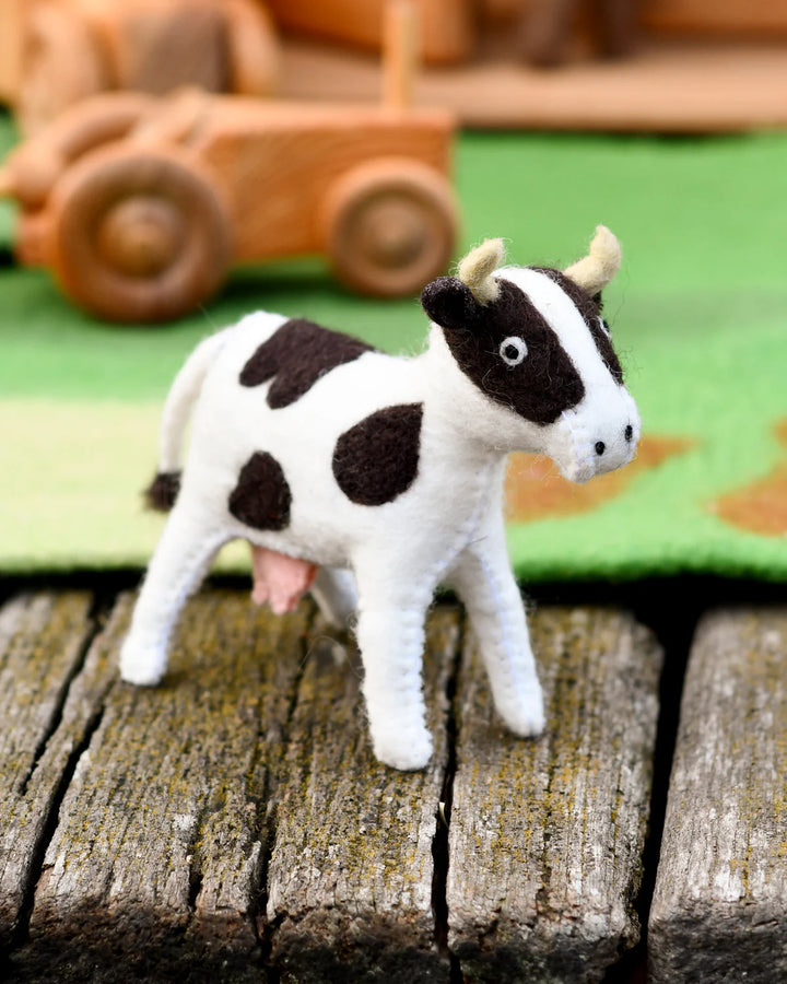 Tara Treasures Felt Cow Farm Animal Toy