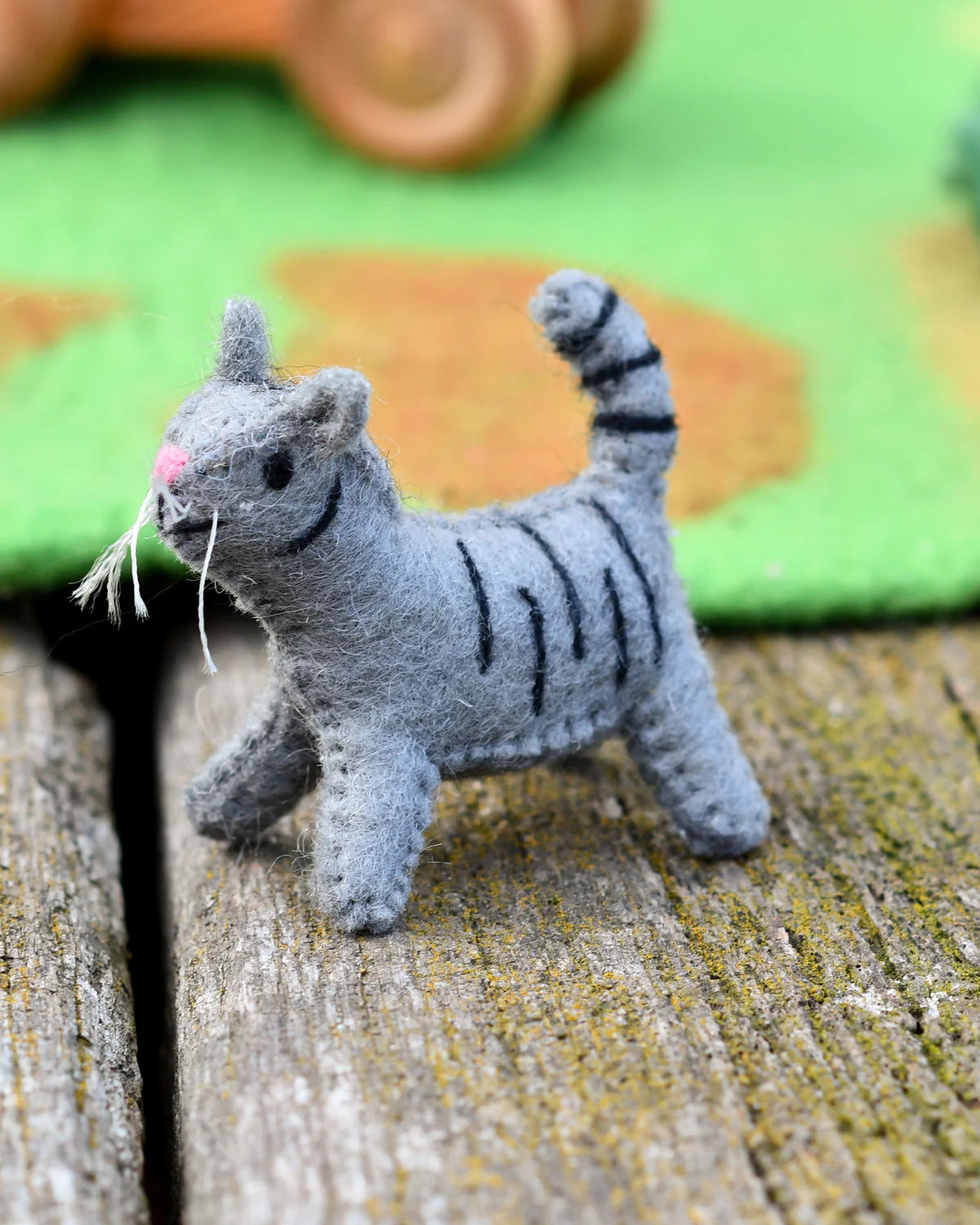 Tara Treasures Felt Cat Farm Animal Toy