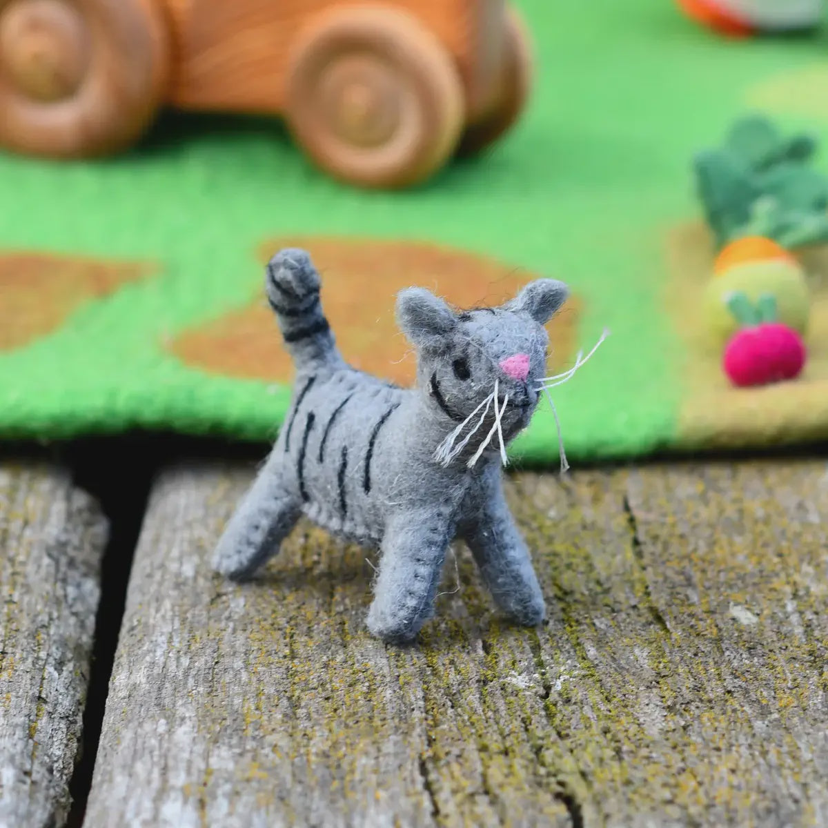 Tara Treasures Felt Cat Farm Animal Toy