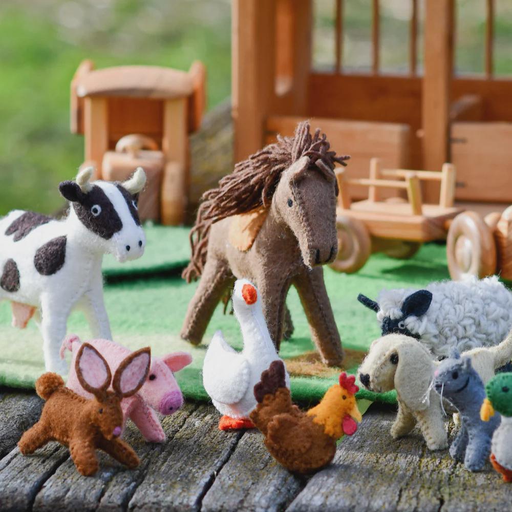 Felt Farm Animals Set of 10 - Farm Animals