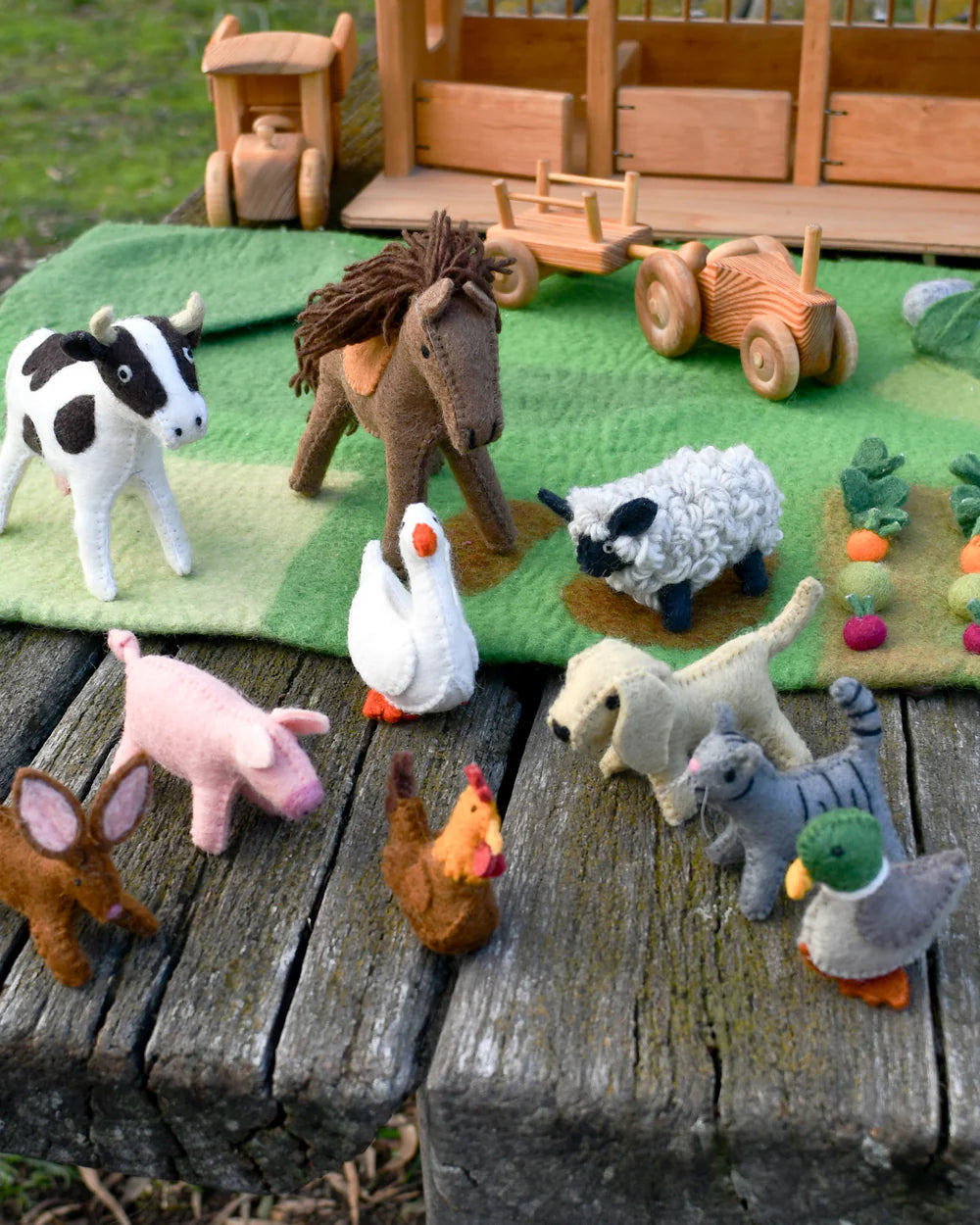 Felt Farm Animals Set of 10 - Farm Animals