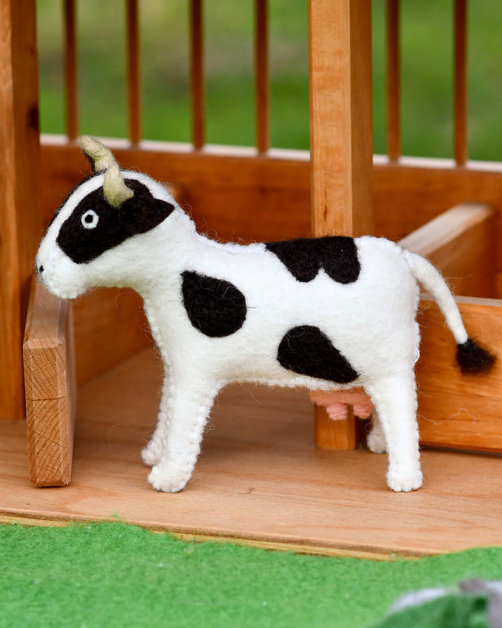 Tara Treasures Felt Cow Farm Animal Toy