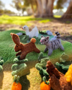 Felt Cat Farm Animal Toy