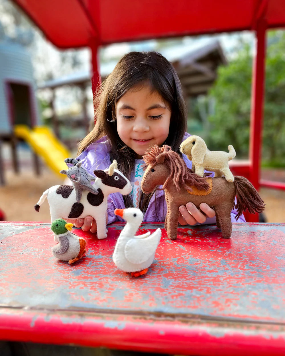 Felt Farm Animals Set of 10 - Farm Animals